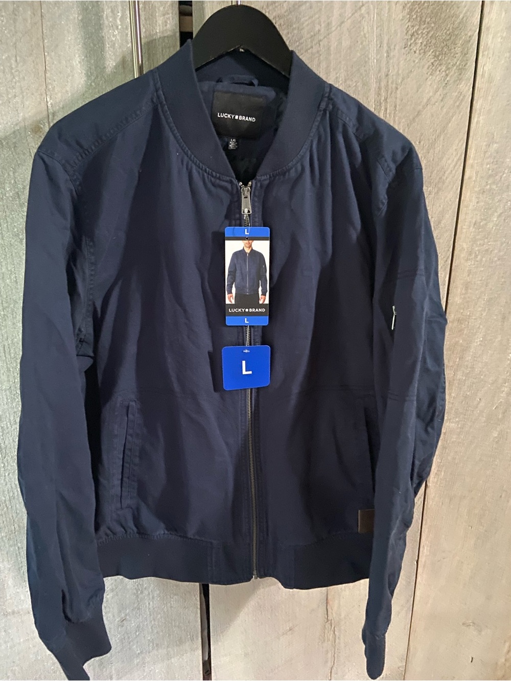 Lucky Brand Navy Blue Bomber Jacket